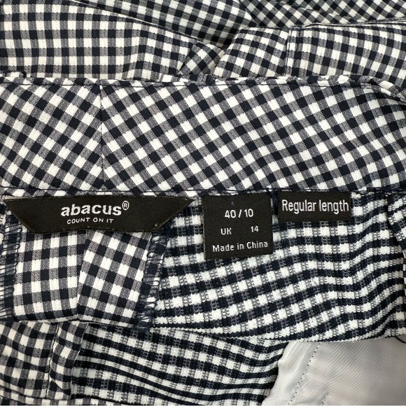 abacus capri pants plaid gingham picnic Black & White Gingham Pants peddle push - Picture 12 of 15